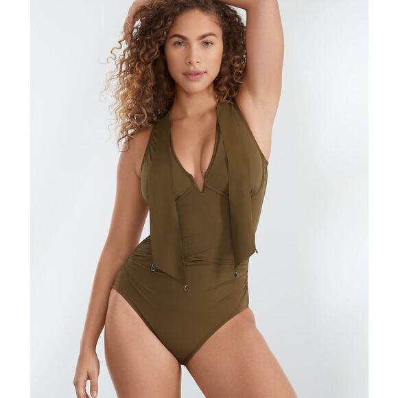 MAGICSUIT By MiraclesuitNGreen Charmed Life Iiona One Piece Swimsuit Size 12 NWT - Picture 2 of 12